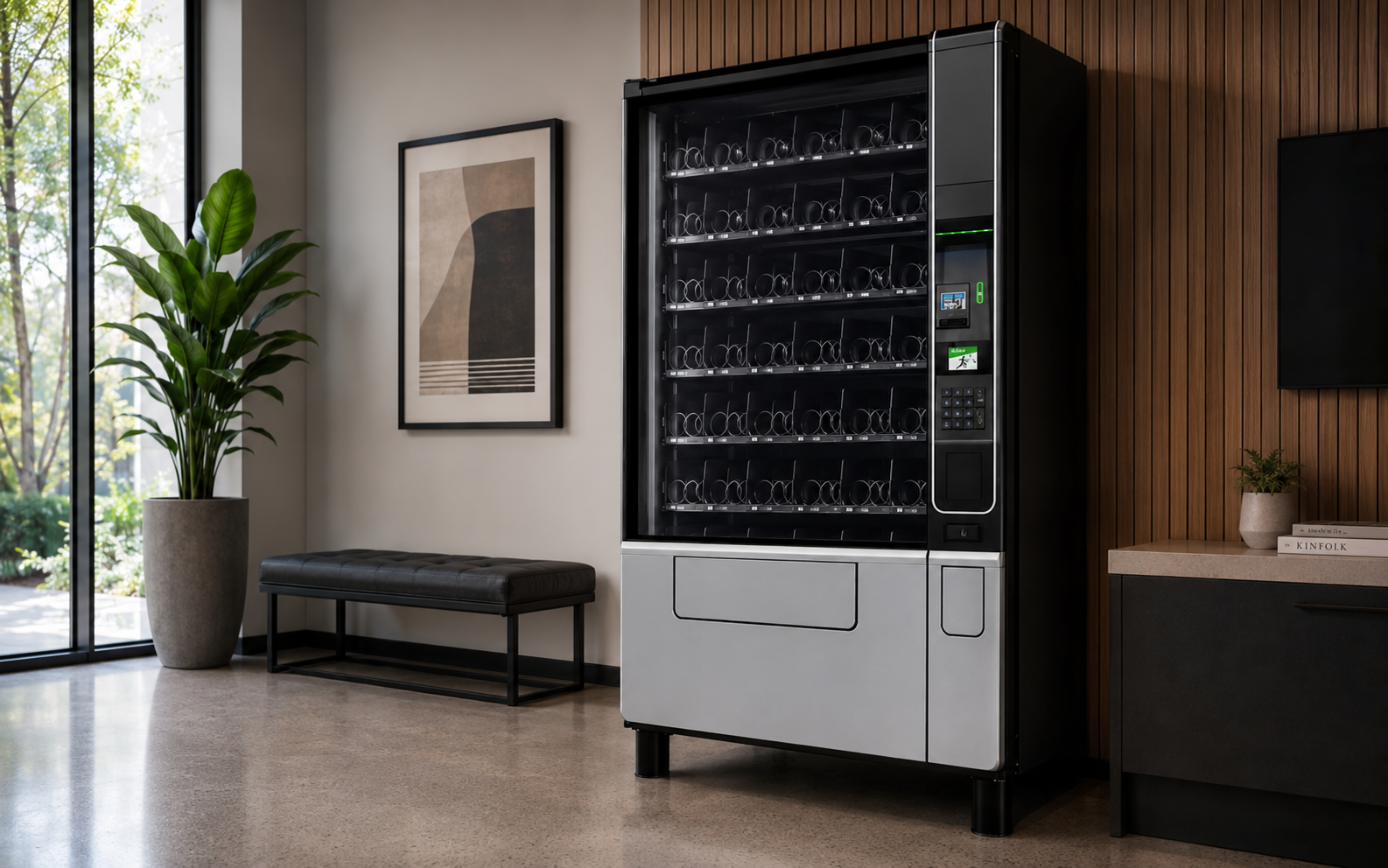 A clean inspected Evoke 6 vending machine available for purchase.